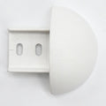 End Cap,PETG, White, 1 1/32 in L, 2 in H