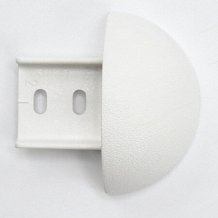 End Cap,PETG, White, 1 1/32 in L, 2 in H