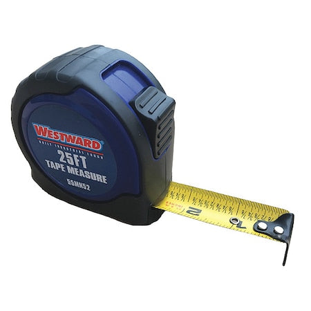 Tape Measure, 25 ft. L Blade, Steel