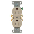 Straight Blade Receptacle, 5-15R, 15 A, 125V AC, 2 Pole, 3 Wire, Flush Mount, Grounded