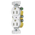 Straight Blade Receptacle, 5-15R, 15 A, 125V AC, 2 Pole, 3 Wire, Flush Mount, Self-Grounded