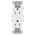 Straight Blade Receptacle, 5-15R, 15 A, 125V AC, 2 Pole, 3 Wire, Flush Mount, Self-Grounded