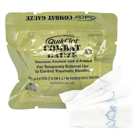 Combat Gauze, Green, 4yd L, 3"W