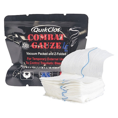 Combat Gauze, White, 4yd L, 3"W