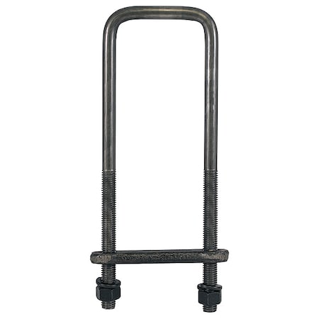 Square Bend U-Bolt Kit,Steel,18"" L,PK4