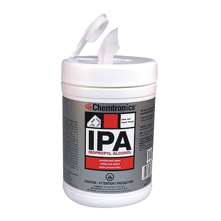 Wet Cleaning Wipes, Canister, White