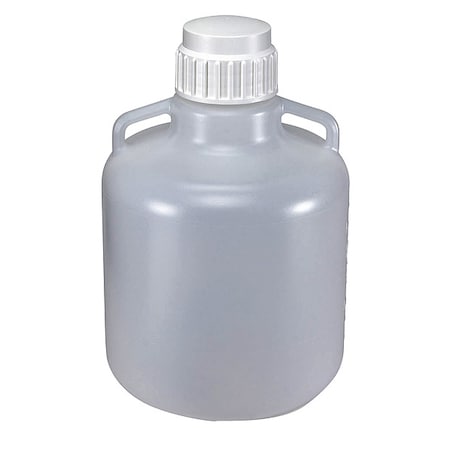 Carboy, 10 L Capacity - mL, 2.64 gal Capacity - oz, Screw On Closure, Polypropylene, Clear