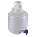 Carboy, 10 L Capacity - mL, 2.64 gal Capacity - oz, Screw On/Spigot Closure, LDPE, Clear, 0.31 in H