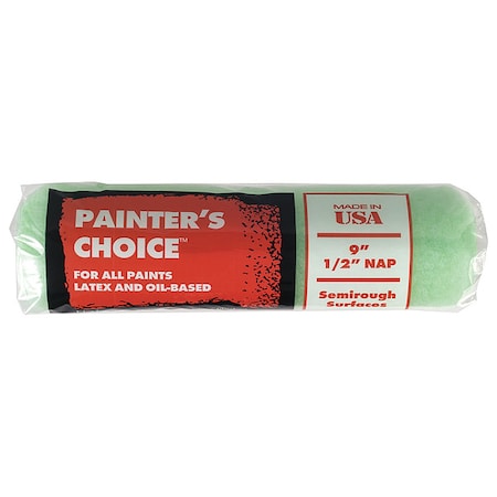 9" Paint Roller Cover, 1/2" Nap, Knit Fabric