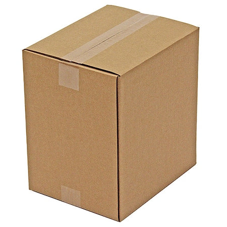 17 1/4 in x 11 1/4 in x 8 in Shipping Box, Kraft, Corrugate, Single Wall, 200#
