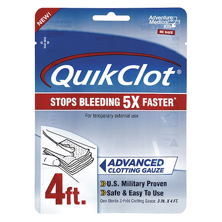 Gauze Pad, White, 4-1/2" L, 1/2" W, Sterile, Standards: FDA