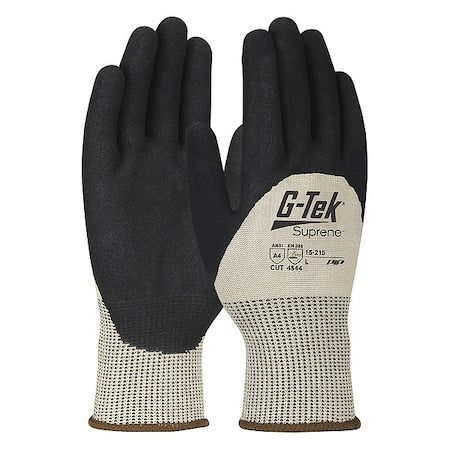 Cut-Resistant Glove, Cut Level A4 , Dipped , Foam Nitrile , Sandy , S 12 PK