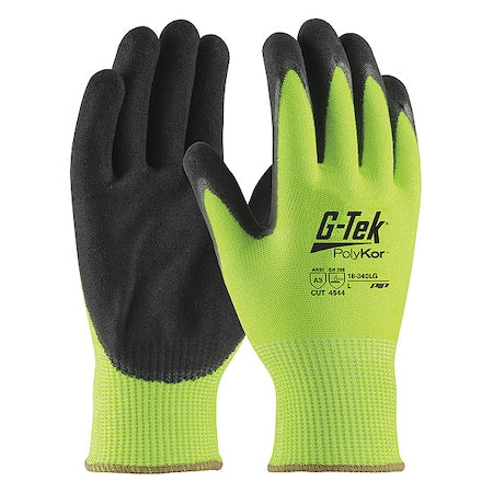 Cut-Resistant Coated Gloves, Cut Level A3 , Double Dipped , Foam Nitrile , Sandy , XL 12 PK