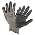 Coated Gloves, Foam Nitrile, Sandy, Palm, 3 Abrasion Level, Gray/Black, 2XL (11) 12 PK