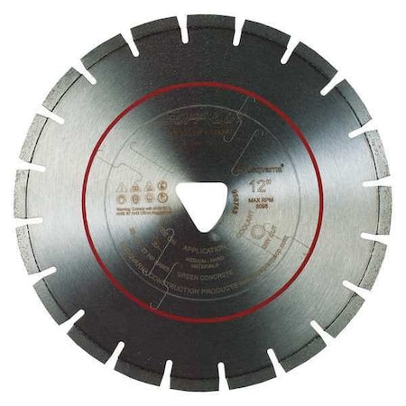 DiamondSawBlade, Diam:6.5", Thick:0.1"