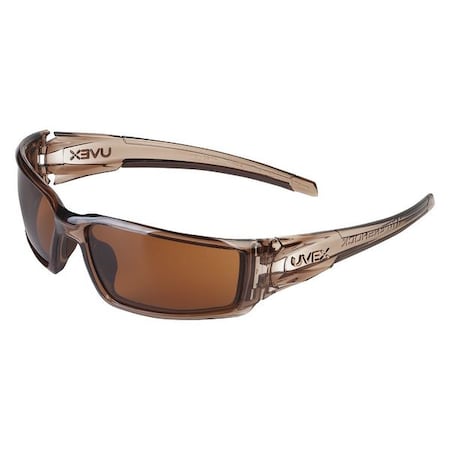 Hypershock, Safety Glasses, HydroShield(R) Anti-Fog, Espresso Lens, Brown Frame, Full-Frame