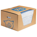Sorbent Pad, 11 gal, 15 in x 19 in, Universal, Blue, White, Fibers, Polypropylene
