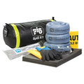 Spill Kit/Station, 5 gal Volume Absorbed per Kit, 0.05 cu ft Capacity, Bag, Black, 1