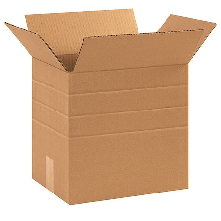 12 1/4 in x 9 1/4 in x 12 in Multi-Depth Box, Kraft, Corrugate, Single Wall, 32 ECT