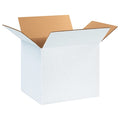 12 in x 8 in x 8 in Shipping Box, White, Corrugate, Single Wall, 32 ECT