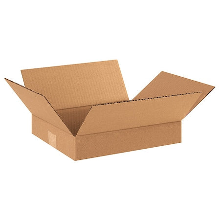 12 in x 10 in x 2 in Shipping Box, Kraft, Corrugate, Single Wall, 32 ECT