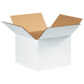 6 in x 6 in x 4 in Shipping Box, White, Corrugate, Single Wall, 32 ECT