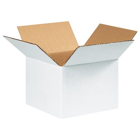 6 in x 6 in x 4 in Shipping Box, White, Corrugate, Single Wall, 32 ECT