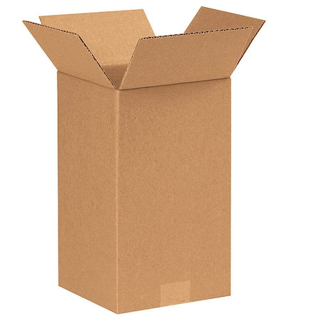 7 in x 7 in x 14 in Shipping Box, Kraft, Corrugate, Single Wall, 32 ECT