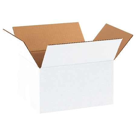 8 in x 6 in x 4 in Shipping Box, White, Corrugate, Single Wall, 32 ECT
