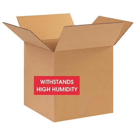 10 in x 10 in x 10 in Shipping Box, Kraft, Corrugate, Single Wall, W5c 250#