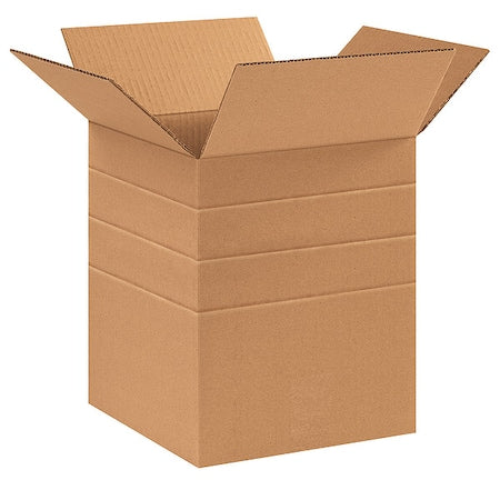 10 in x 10 in x 12 in Multi-Depth Box, Kraft, Corrugate, Single Wall, 32 ECT