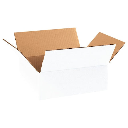11 1/4 in x 8 3/4 in x 4 in Shipping Box, White, Corrugate, Single Wall, 32 ECT