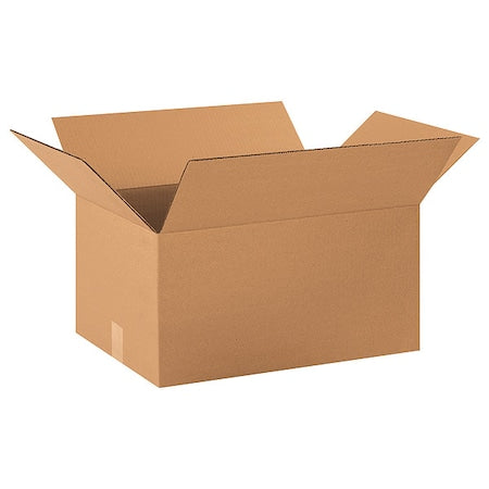 22 in x 16 in x 12 in Shipping Box, Kraft, Corrugate, Single Wall, 32 ECT