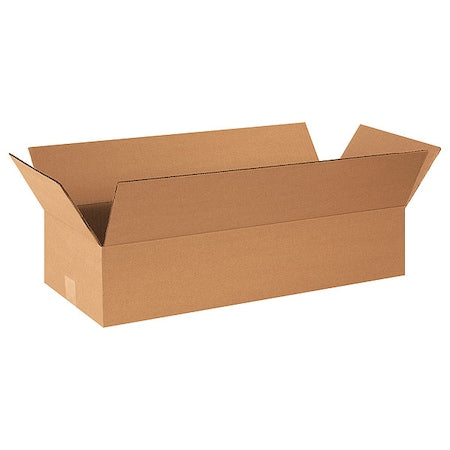 26 in x 10 in x 4 in Shipping Box, Kraft, Corrugate, Single Wall, 32 ECT