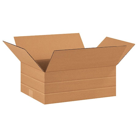 16 in x 12 in x 6 in Multi-Depth Box, Kraft, Corrugate, Single Wall, 32 ECT