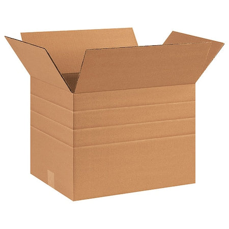 16 in x 12 in x 12 in Multi-Depth Box, Kraft, Corrugate, Single Wall, 32 ECT