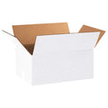 18 in x 12 in x 8 in Shipping Box, White, Corrugate, Single Wall, 32 ECT