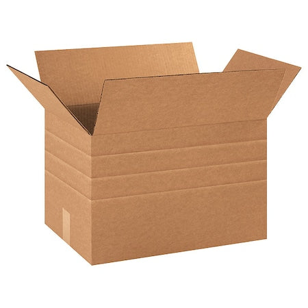 18 in x 12 in x 12 in Multi-Depth Box, Kraft, Corrugate, Single Wall, 32 ECT