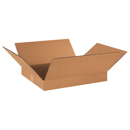 18 in x 16 in x 2 in Shipping Box, Kraft, Corrugate, Single Wall, 32 ECT