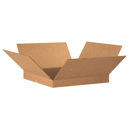 20 in x 20 in x 2 in Shipping Box, Kraft, Corrugate, Single Wall, 32 ECT