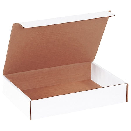 Literature Mailers, 9" Inside L, 6 1/2" Inside W, 1 3/4" Inside H, White, Corrugate, Single Wall
