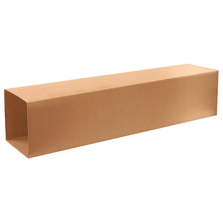 12 1/2 in x 12 1/2 in x 48 in Shipping Box, Kraft, Corrugate, Single Wall, 32 ECT