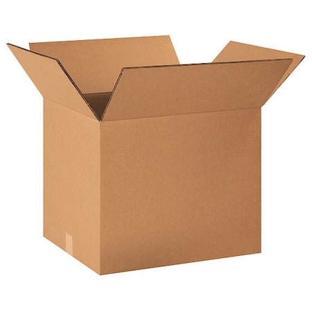 20 in x 14 in x 14 in Shipping Box, Kraft, Corrugate, Double Wall, 48 ECT