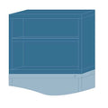 ModShelfCab, 25"x30"x28 1/4", Blue, 2Shlv