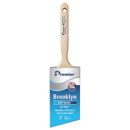 3" Angle Sash Soft, Polyester Bristle, Paint Brush, Hardwood Handle