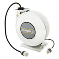 Cord Reel With Hand Lamp, Spring Retracted, NEMA 5-15R, 14 AWG, White Reel Color, 45 ft Length