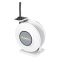 Cord Reel With Hand Lamp, Spring Retracted, Flying Lead, 10 AWG, White Reel Color, 35 ft Length