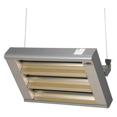 Electric Infrared Heater, 1 or 3 Phase, Aluminum, 480V AC