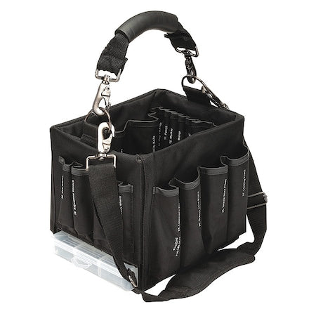Tool Bag, Black, Polyester, 42 Pockets