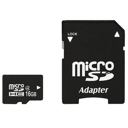 Memory Card w/Adapter, 16GB Storage Cap.